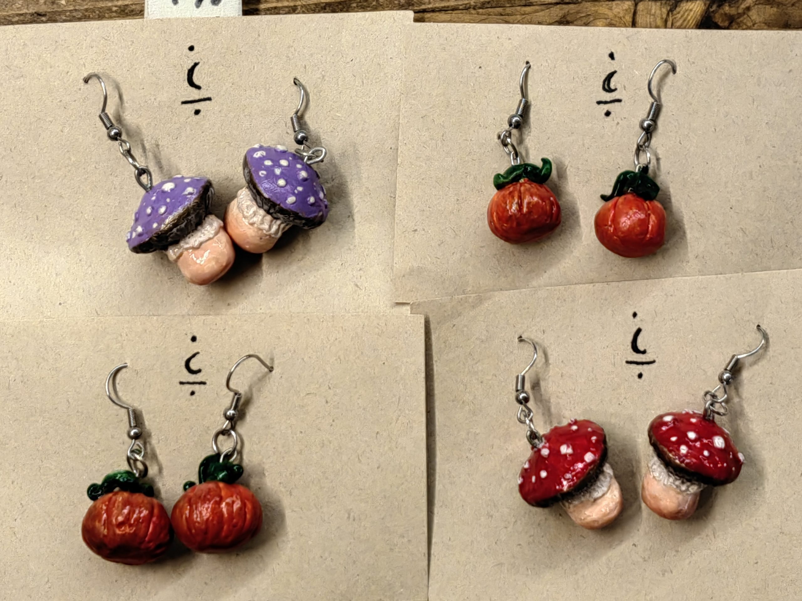 گوشواره های خمیری دست ساز